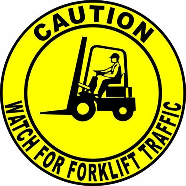 Pristine Products Caution Watch for Forklifts Floor Sign. stCW4FL12